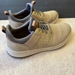 Skechers Delson Camben Men's Casual Comfort Sneakers 65474 Size 10.5 Taupe